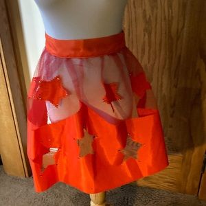 Vintage, 0ne half, women’s, net apron with stars and sequins. OS